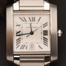 Cartier Tank Française 28mm Large Watch Stainless Steel 2302 BOX & PAPER