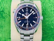 Omega Seamaster Planet Ocean GMT "Good Planet" 44mm Blue dial on Bracelet