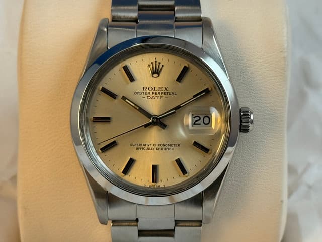 FSOT Men's Rolex Oyster Perpetual Date Silver Dial, Ref. 15000 Steel, 34 mm. Bracelet, Boxes & Instructions. New Price Reduction