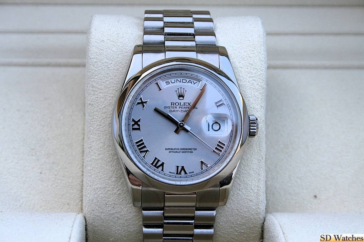 FS: ROLEX 118209 DAY DATE PRESIDENT WATCH 18K WHITE GOLD