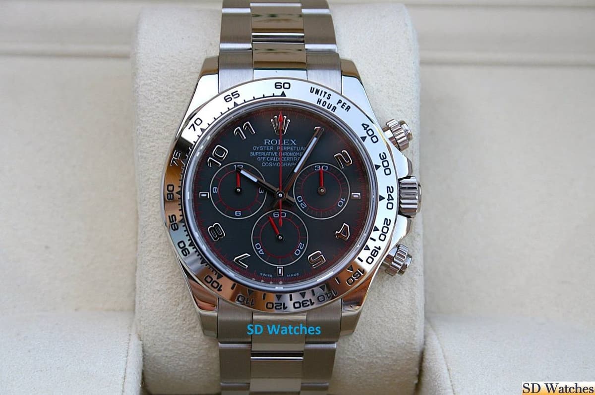 FS: ROLEX 116509 DAYTONA COSMOGRAPH WATCH 18K BLACK RACING DIAL
