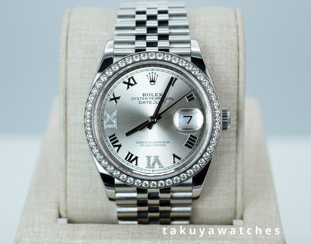 FSOT: Rolex 126284RBR DATEJUST 36 DIAMOND BEZEL DIAMOND DIAL JUBILEE 2025 FULL SET