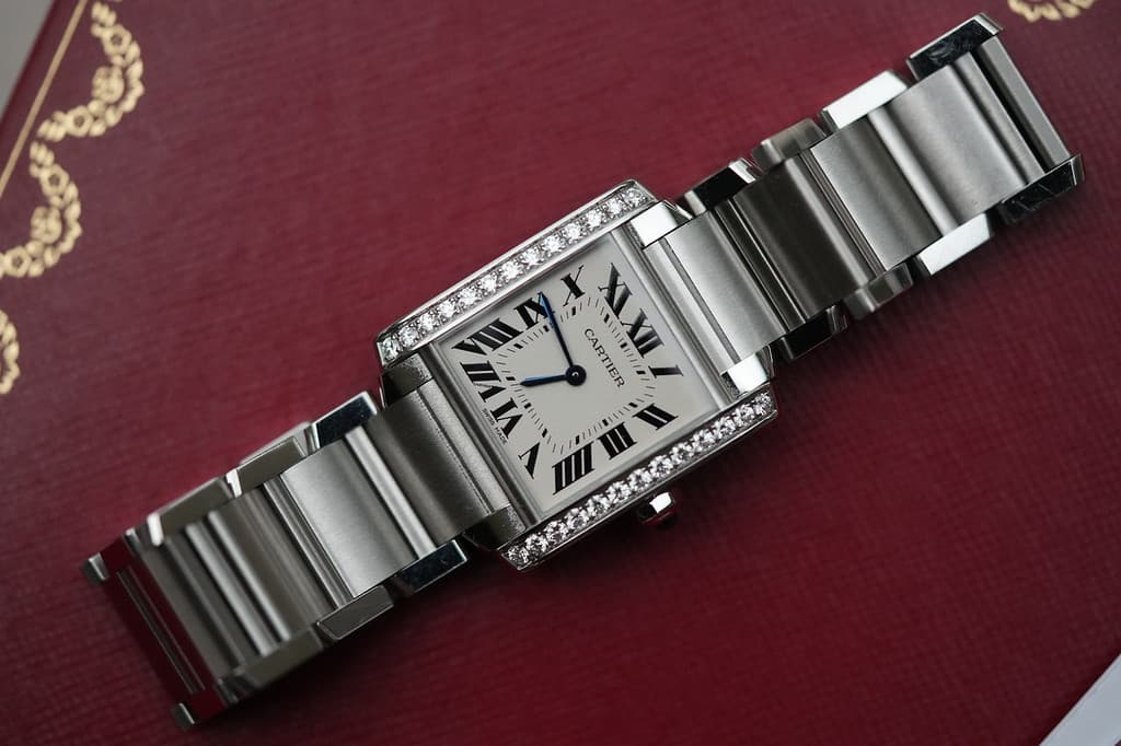 FS: Cartier Tank Française W4TA0009 Steel Diamond (factory).