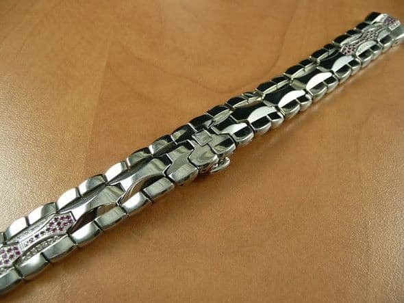 FS: TECHNOMARINE Lady Techno Diamond and Ruby Watch Bracelet – NEW