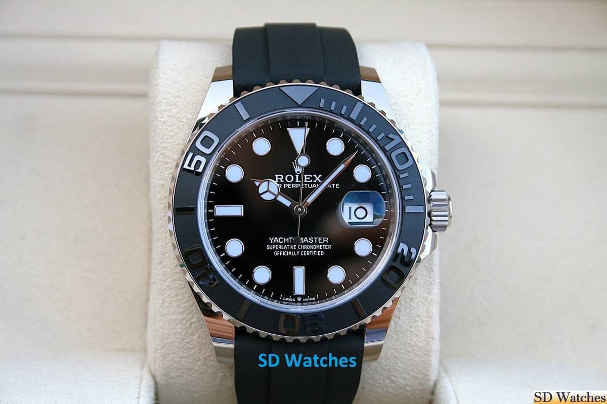 FS: Rolex 226659 YACHTMASTER 42MM WATCH WHITE GOLD OYSTERFLEX