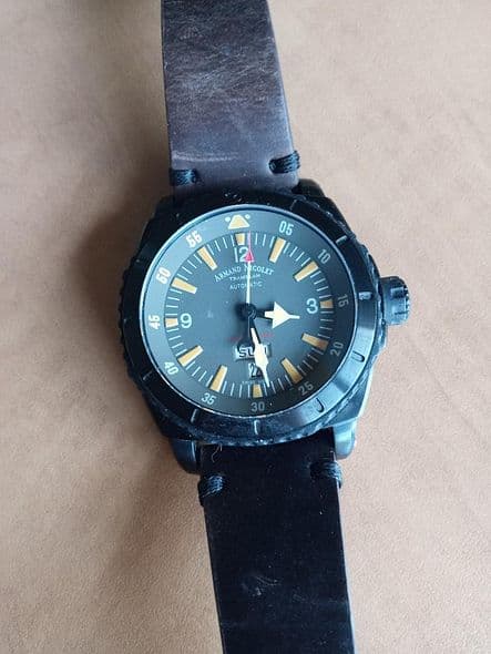 FS: NIB ARMAND NICOLET M02 DLC Diver in Steel on Strap
