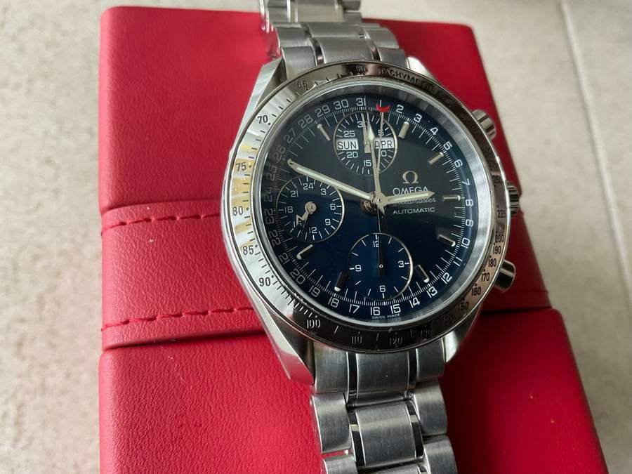 FS: Omega SpeedMaster Triple Date Blue Great Daily Watch
