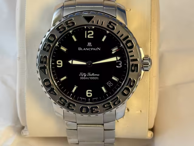 FS Very Good Blancpain Fifty Fathoms Divers Trilogy Collection 2200-1130-71, 100 Hours, 40mm, BP Serviced under Warranty.