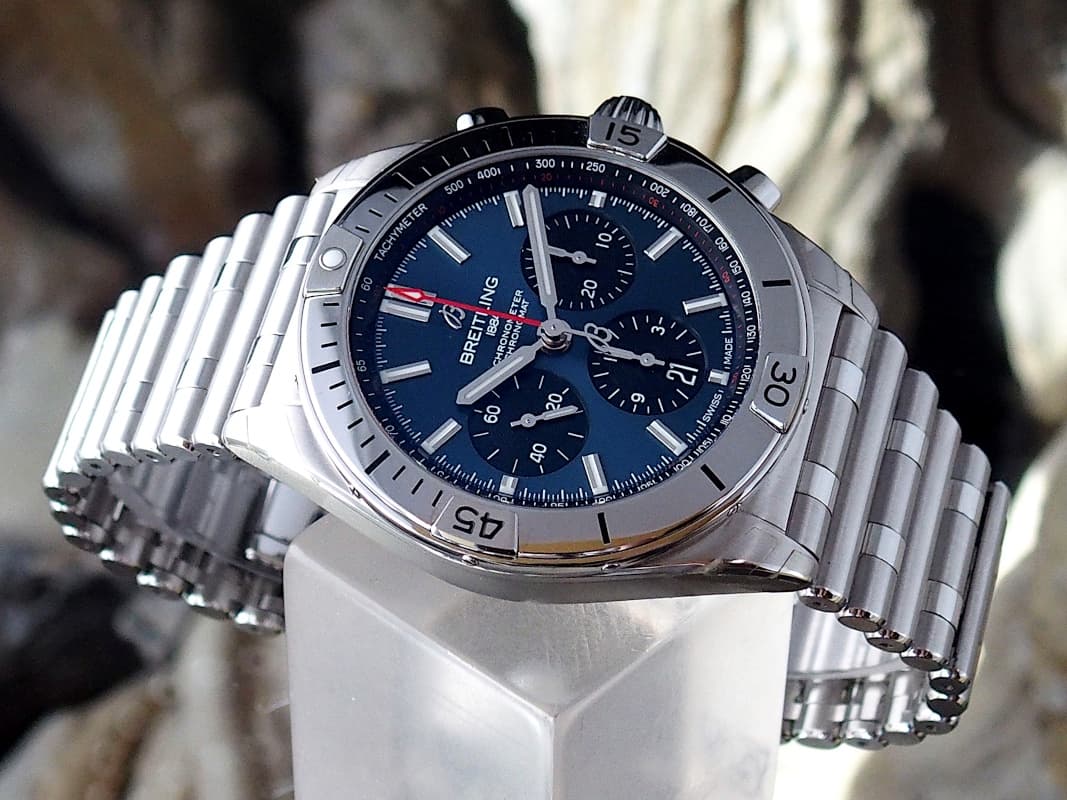 FS: Breitling Chronomat B01 42 AB0134 Blue/Blk Dial Rouleaux Brace Unworn B&P NEW REDUCTION