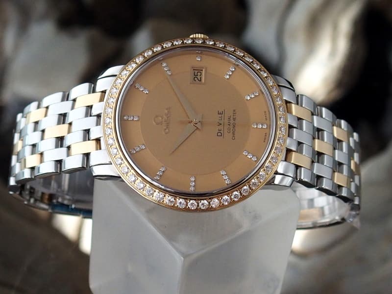 FS: Omega De Ville Prestige Co-Axial SS/18k YG Diamonds Mint CHEAPEST AROUND