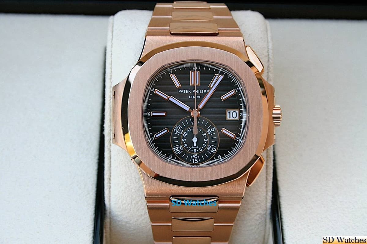 FS: PATEK PHILIPPE 5980/1R ROSE GOLD NAUTILUS CHRONOGRAPH WATCH