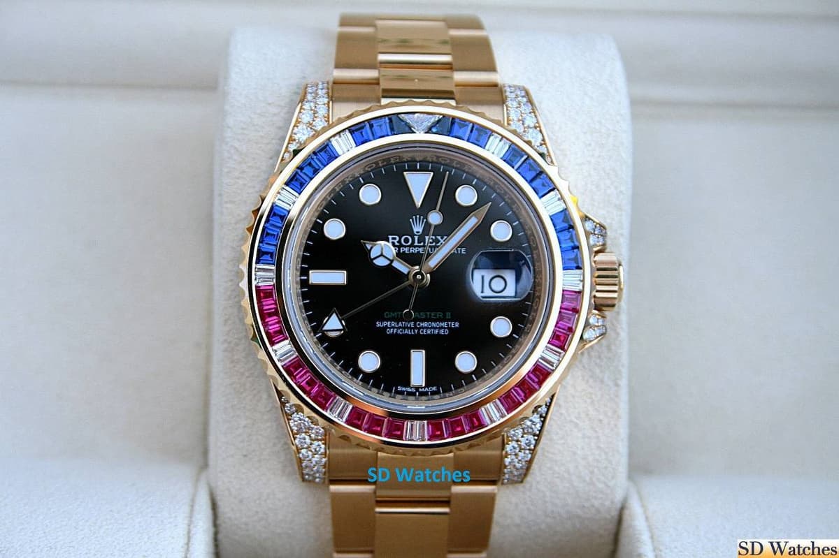 FS: ROLEX 116758SARU 18K YELLOW GOLD GMT MASTER II WATCH