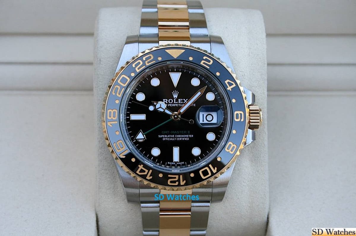 FS: ROLEX 116713 GMT MASTER II WATCH 18K/SS