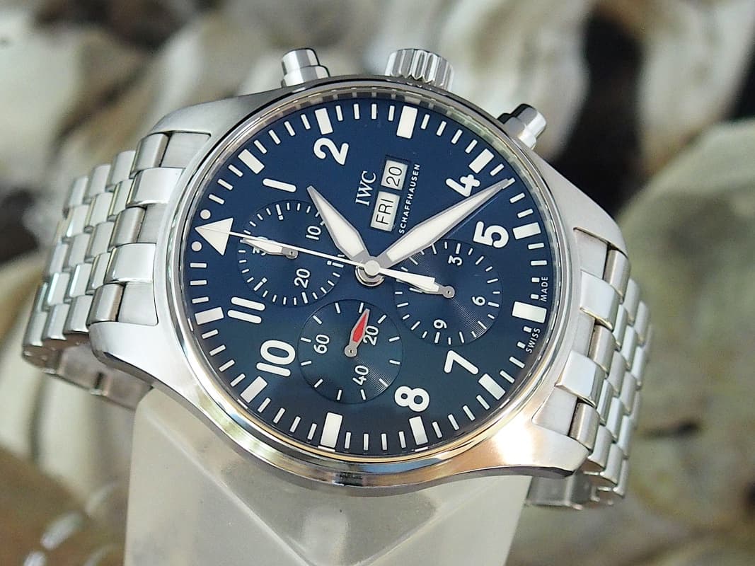 FS: IWC Pilot's Watch Chronograph IW377717 Near Mint B&P REDUCED
