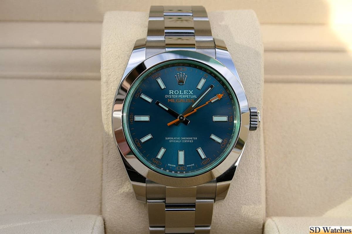 FS: ROLEX 116400GV MILGAUSS WATCH BLUE DIAL Z-BLUE