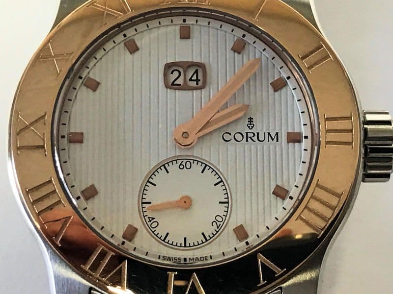 FS: NOS CORUM Romulus Big Date in Steel and 18k RG on Bracelet