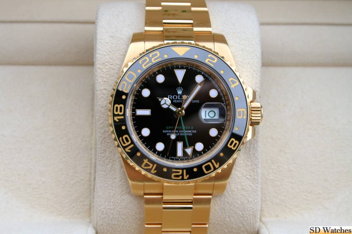 FS: ROLEX 116718 GMT MASTER II WATCH 18K YELLOW GOLD
