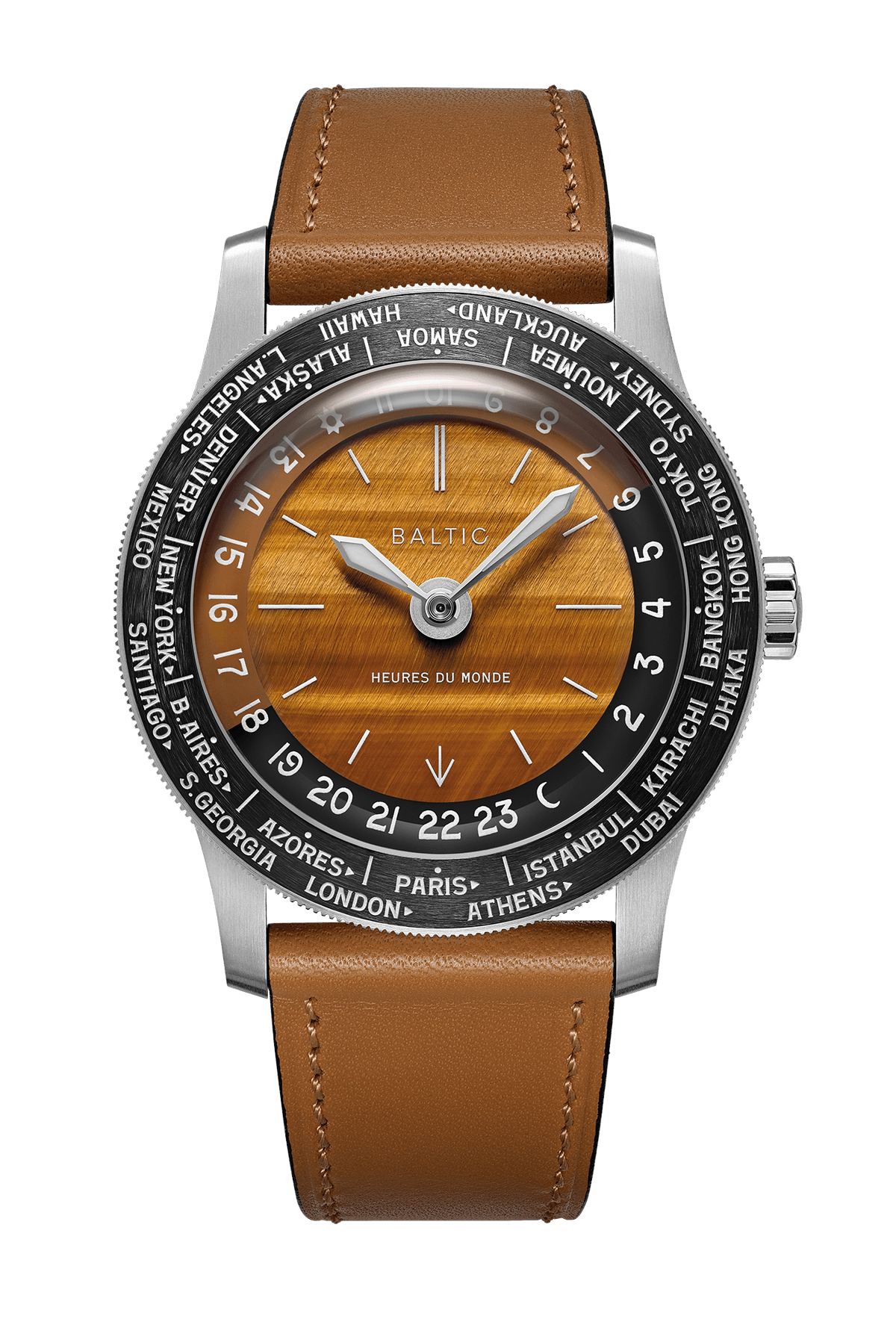 Baltic Baltic Heures du Monde Worldtimer - Tiger Eye