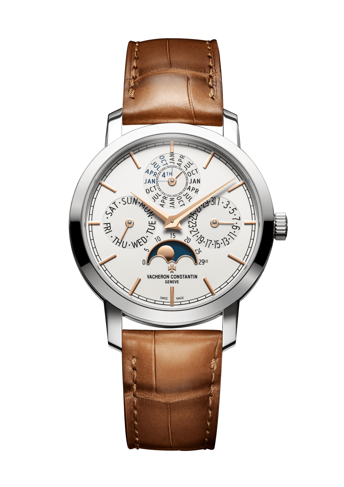 Vacheron Constantin Traditionnelle perpetual calendar ultra-thin - 36.5 mm - White Gold Watch