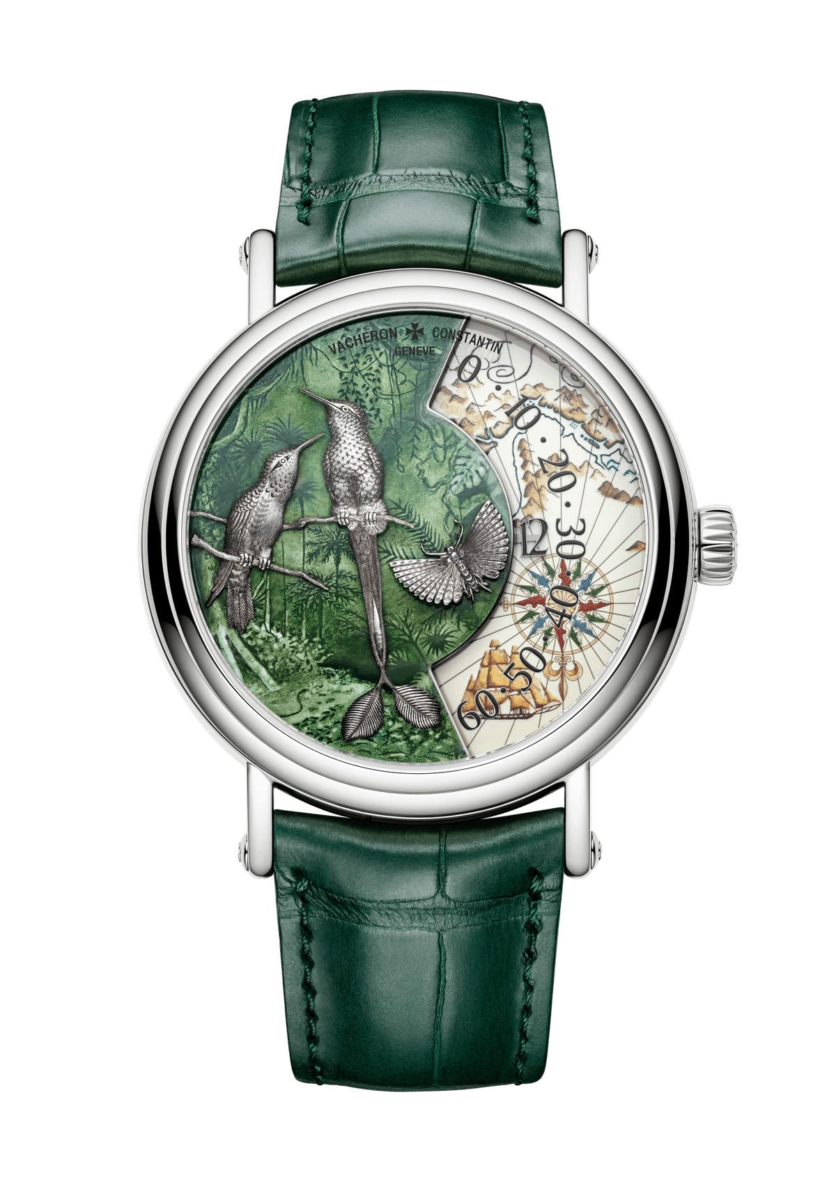 Vacheron Constantin Métiers d'Art Tribute to Explorer Naturalists - Terre de feu - 41 mm - White Gold Watch