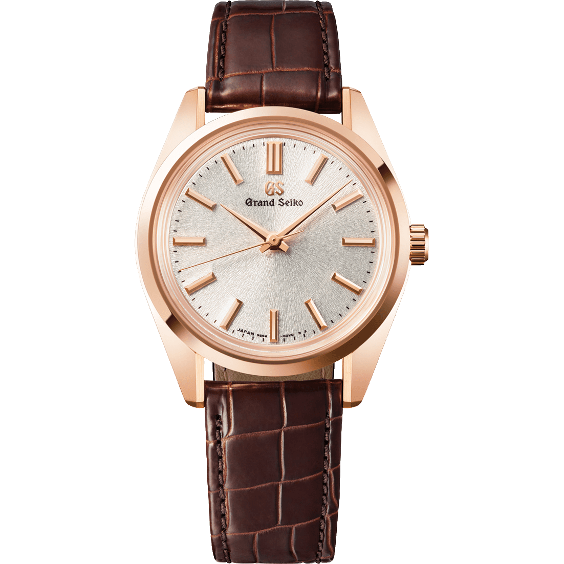 A mid-sized 44GS design in 18k rose gold